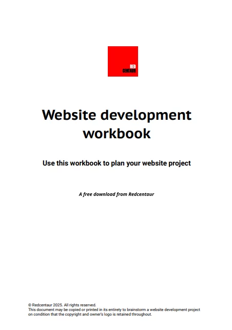 A workbook to assist with the planning of a website development project.