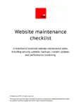 Website maintenance checklist front page